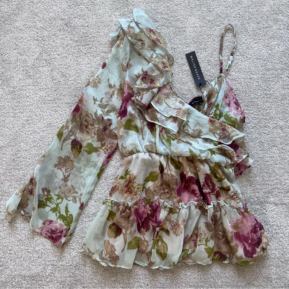 Walter Baker Maya One Shoulder Floral Top
